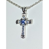 Forever Silver Plated Birthstone Cross Necklace 12 Options14001-DEC